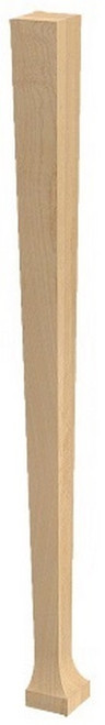 Petite Pagoda Column Alder 2.5" SQ. X 35.25" H