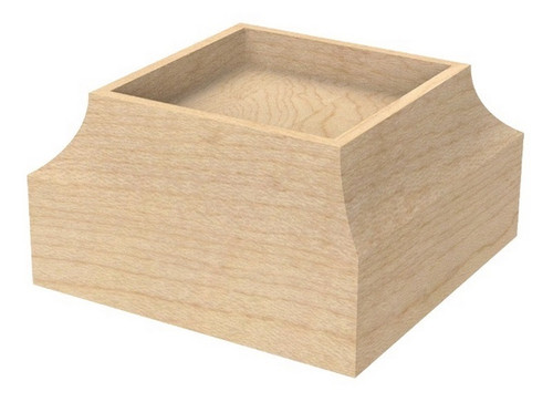 Contemporary Cap for 3" Column Walnut 4.625" SQ. X 2.5" H