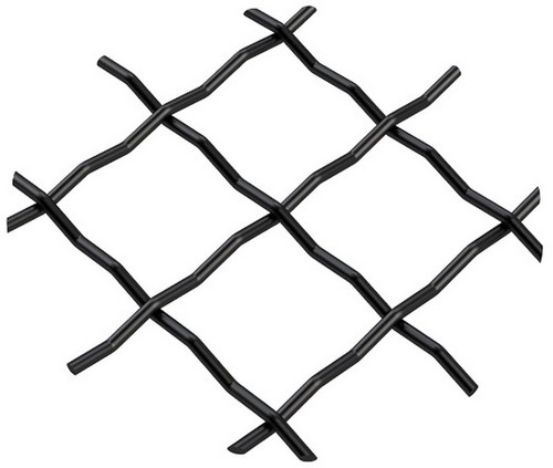 .75" Pressed Single Diamond Decorative Grille Flat Black, 18" W x 48" L Sheet 18" W X 48" L