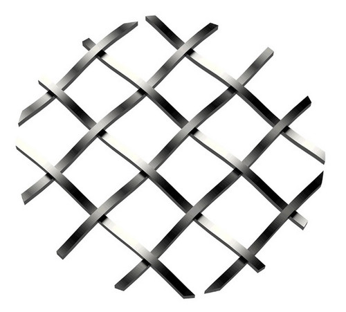 .5" Straight Flat Diamond Decorative Grille Stainless Look, 18" W x 48" L Sheet 18" W X 48" L