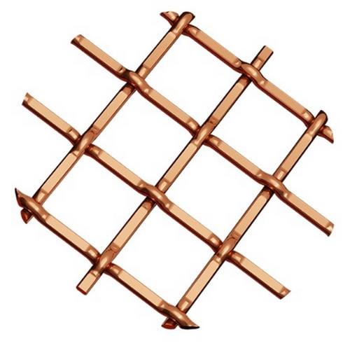 .5" Round Single Diamond Decorative Grille Copper, 36" W x 24" L Sheet 36" W X 24" L