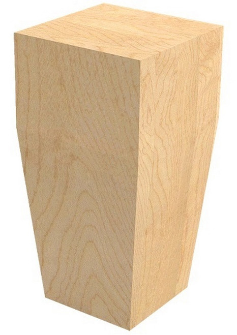 Square Craftsman Bun Foot White Oak 3" SQ. X 6" H