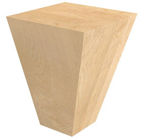 Apex Bun Foot Hickory 2.75" SQ. X 4" H