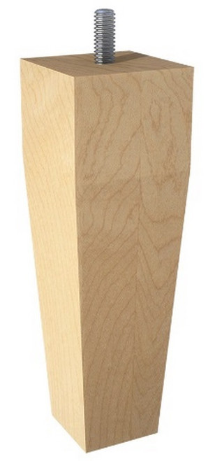 Square Tapered Foot w/Bolt Hard Maple 1.875" SQ. X 6" H