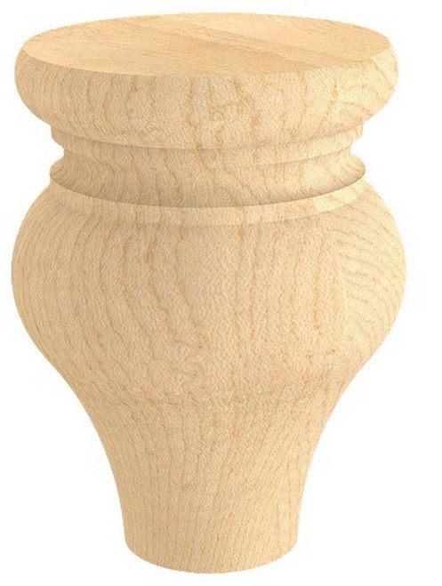 Tulip Bun Foot Hickory 3.5" Diam. X 4.625" H