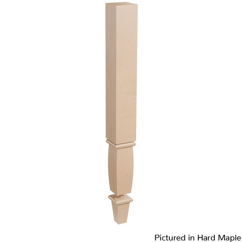 35.25" Wright Column w/Detachable Foot Hard Maple 3.5" Square x 35.25" H