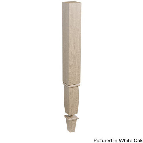 35.25" Wright Column w/Detachable Foot White Oak 3.5" Square x 35.25" H