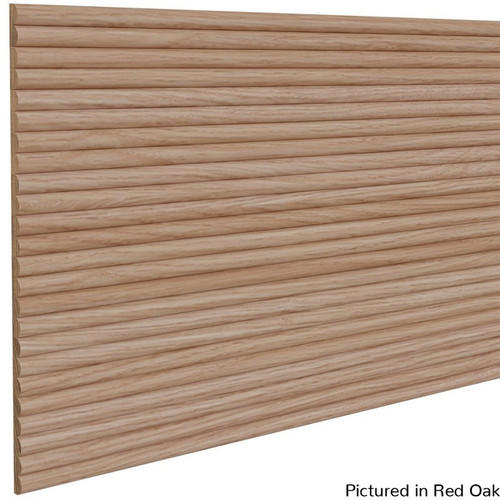 5/16" Double Bead Tambour Red Oak 12" W x .375" T x 96" L