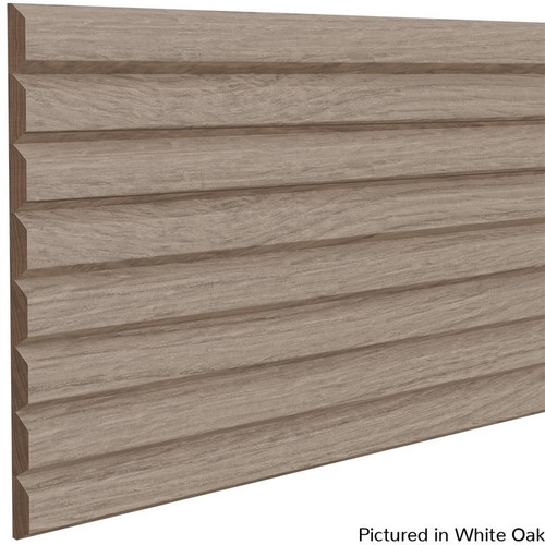 3/4" Tall Bevel Slat Tambour White Oak 12" W x .344" T x 96" L