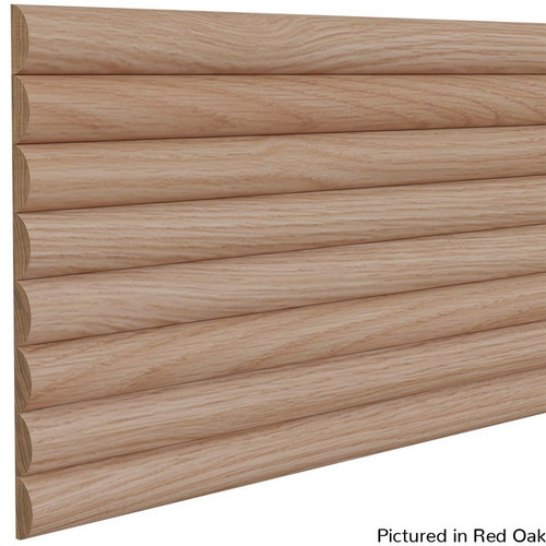 3/4" Single Bead Tambour Red Oak 12" W x .313" T x 96" L