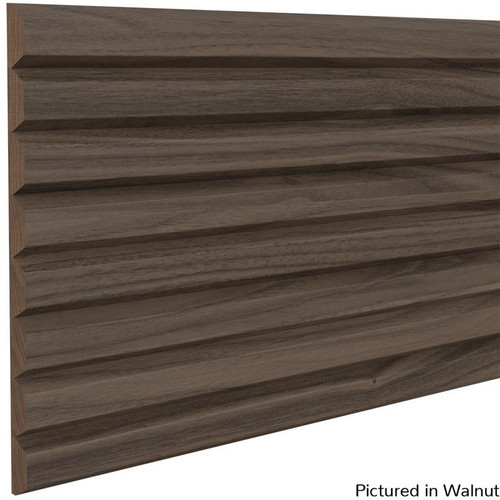 1" Tall Bevel Slat Tambour Walnut 12" W x .5" T x 96" L