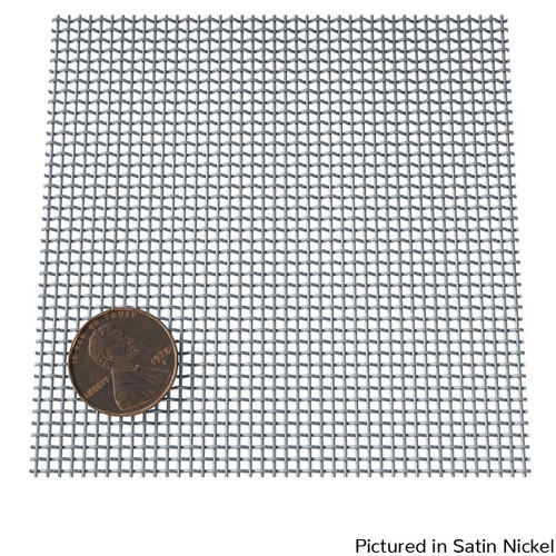 Fine Wire Mesh for Decorative Wire Grilles 20" L x 48" W Satin Nickel