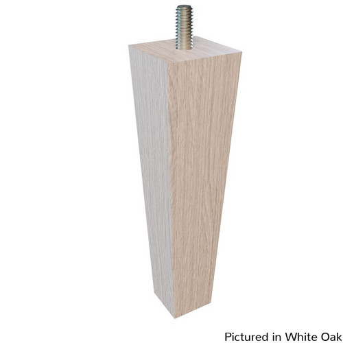 6" Square Tapered Leg White Oak 1.5" Square x 6" H