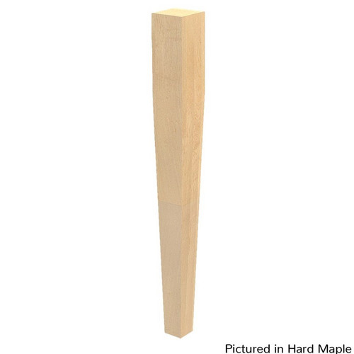 2 Sided Square Tapered Column Hard Maple 3.75" Square X 35.25" H