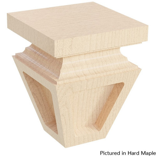 Nouveau Furniture Foot Hard Maple 3.25" Square X 4" H