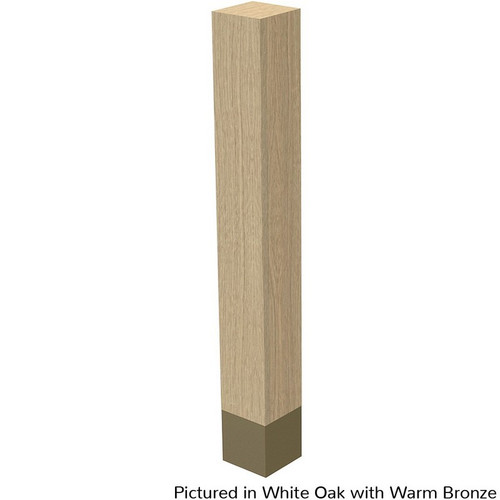 3" x 24" Sq Leg with Warm Bronze Sleeve Walnut 3" Square X 24" H