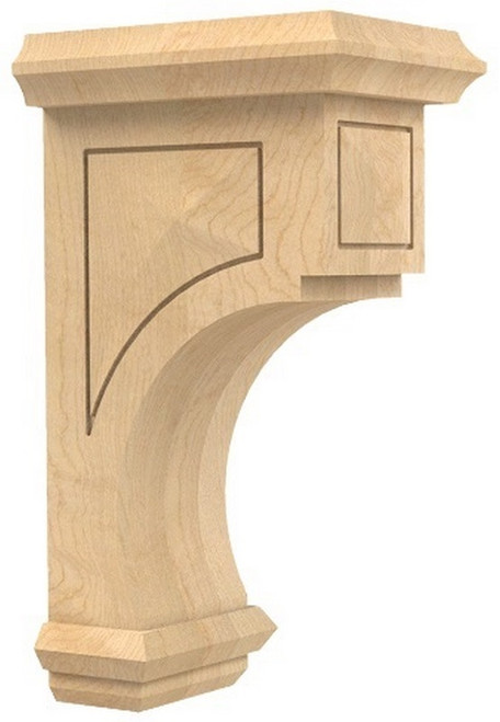 Small Apex Corbel White Oak 3" W X 3.875" D X 7" L