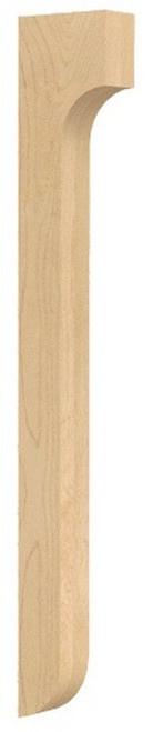 Elongated Craftsman Corbel Red Oak 1.25" W X 2.75" D X 18" L