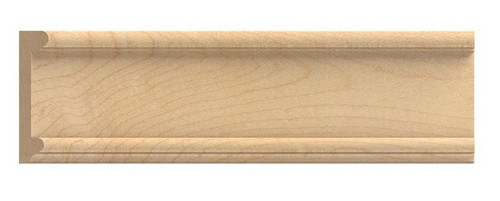Flat Panel Wood Moulding Hard Maple 3.5" H X .815" T X 96" L