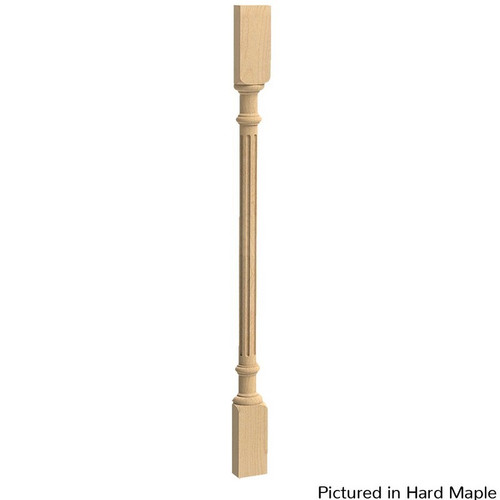 Series 150 Fluted Pilaster 36" - Half Hard Maple 2.5" W X 1.25" T X 36.5" H