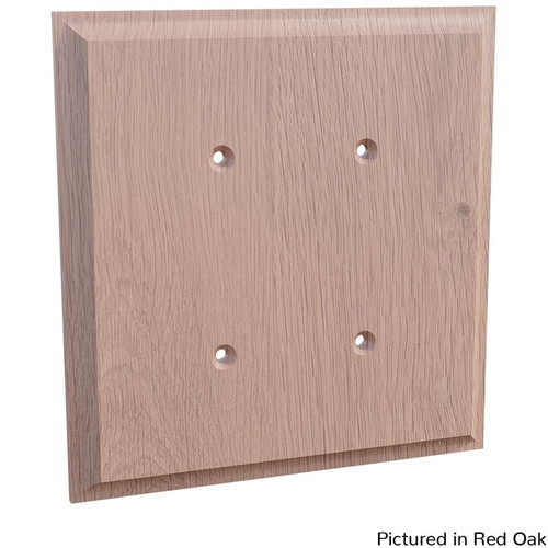 Double Blank Switch Plate Cover Red Oak 5.5" W x .375" T x 5.75" H