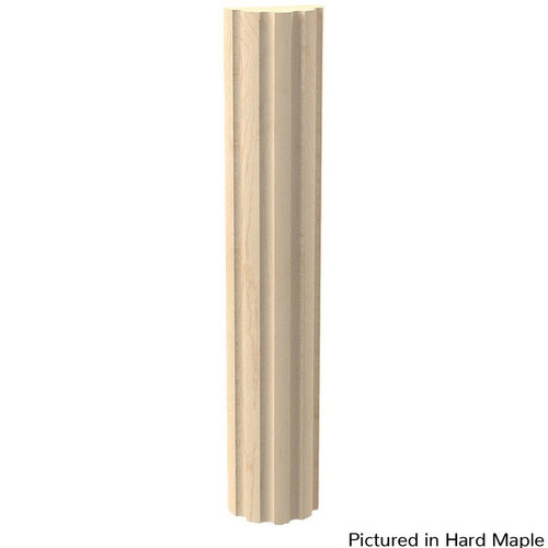 Series 150 Fluted Half Round Moulding Cherry 1.50" W X .75" T X 96" L