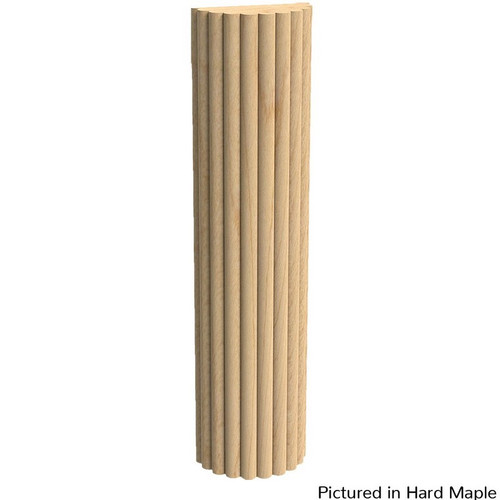 Series 200 Reeded Half Round Moulding Alder 2" W X 1" T X 96" L