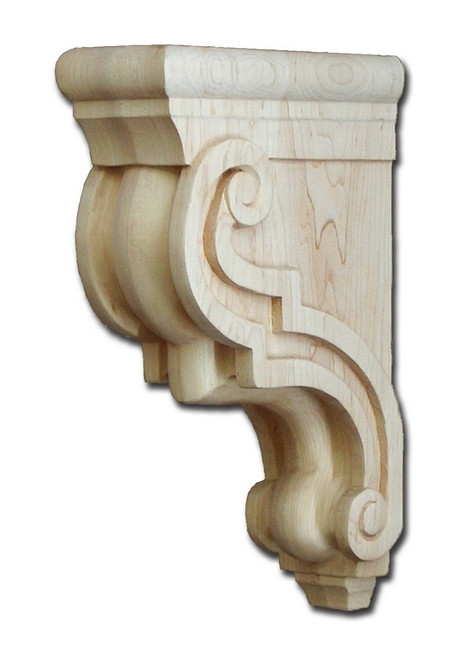 Castlewood - SY-CA-10-S-R - Traditional Scroll Corbel - Red Oak