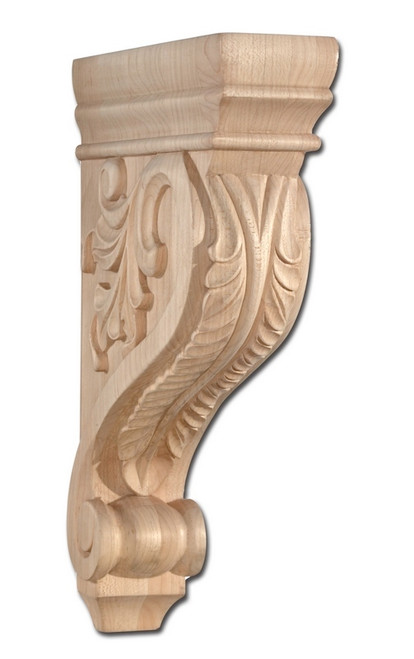 Castlewood - SY-CA-205-RW - Acanthus Corbel - Rubberwood