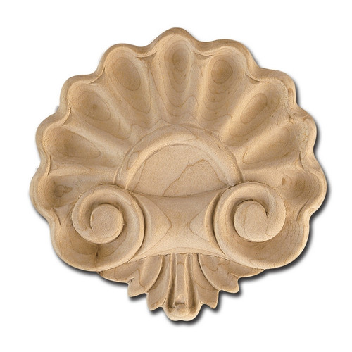 Castlewood - SY-RS-02-C - Traditional Shell Rosette - Cherry