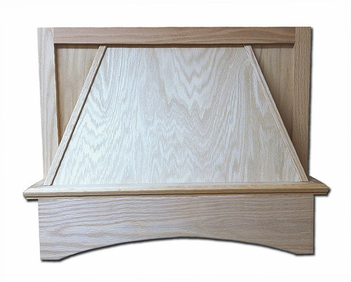 Castlewood - SY-JCHFP3630-H - 36" Chimney Range Hood Front W/Arched Plain Valance - Hickory