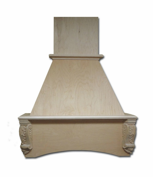 Castlewood - SY-WCHAC48-C - Acanthus Chimney Style Range Hood - Cherry