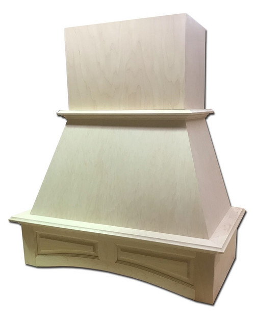 Castlewood - SY-WCHAP42-R - Arched Raised Panel Valance Chimney Style Range Hood - Red Oak