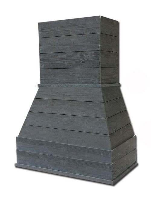 Castlewood - SY-WCSLRXL-36-DG - 37-1/2" High Trimable Rustic Shiplap Chimney Extension - Dark Gray