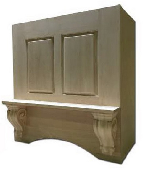 Castlewood - SY-WMDPA-3642-M - 36" Connoisseur Mantel Hood W/Acanthus Corbels - 42" Height - Maple