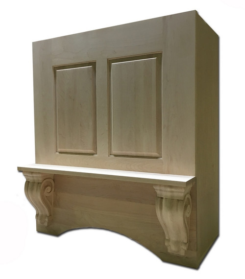 Castlewood - SY-WMDPC-4830-M - 48" Connoisseur Hood W/Plain Valance And Classic Corbels - 30" Height - Maple