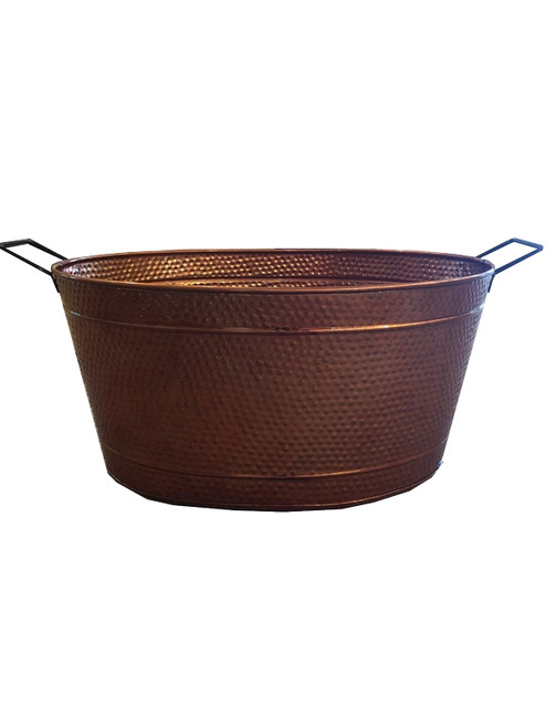 Dagan Industries - Oval Bucket Hammered Steel Copper Finish - 1550