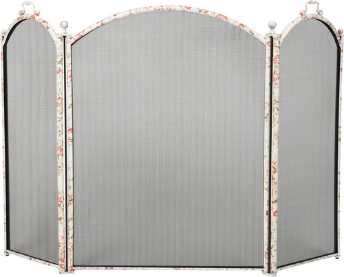 Dagan Industries - 3 Fold Arched Floral Design Screen - 1383 - 34FL