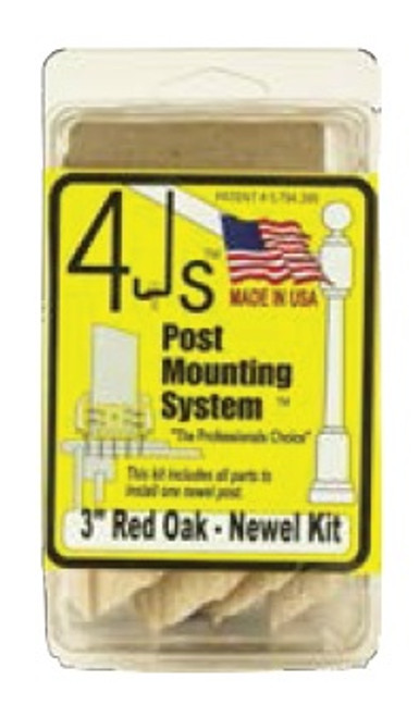 W.M. Coffman - 3" 4J Newel Mounting Kit - Red Oak - 801686