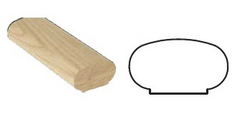 W.M. Coffman - Wall Rail Oval Finger Joint - Hard Maple - 806163
