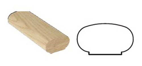 W.M. Coffman - Wall Rail Oval Finger Joint - Hard Maple - 805761