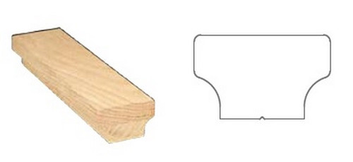 W.M. Coffman - Craftsman "T" Handrail - Fingerjoint - Poplar - 805511