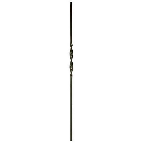 W.M. Coffman - Single Ribbon Hollow Iron Baluster - Flat Black - 801073