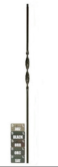 W.M. Coffman - Single Ribbon Solid Iron Baluster - Antique Bronze - 800502