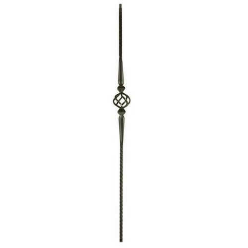 W.M. Coffman - Gothic Basket with Spoons Solid Iron Baluster - Flat Black - 800605