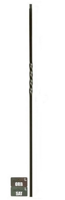 W.M. Coffman - Single Twist Knee Wall Iron Baluster - Flat Black - 802657