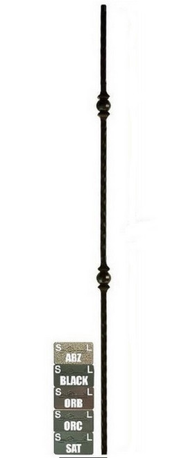 W.M. Coffman - Mediterranean Double Forged Ball Hollow Iron Baluster - Flat Black - 802685