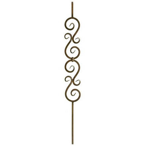 W.M. Coffman - Double Scroll Hollow Iron Baluster - Oil Rubbed Bronze - 801633
