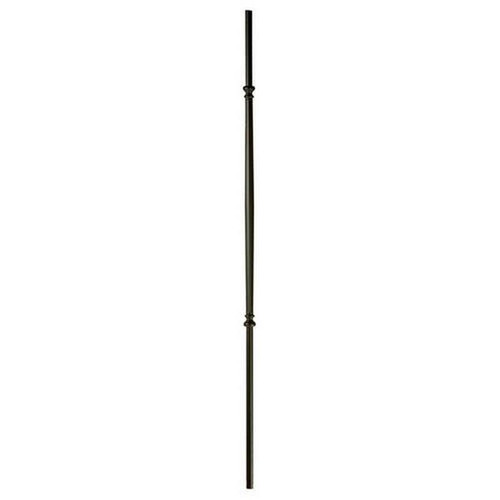 W.M. Coffman - Round Venetian Fluted Hollow Iron Baluster - Flat Black - 800648