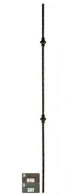 W.M. Coffman - Double Victorian Round Solid Iron Baluster - Oil Rubbed Bronze - 800832